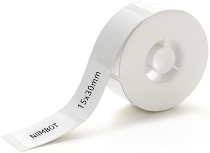 NIIMBOT Cinta para etiquetadora D11/D110/D101, 15 x 30 mm, 210 ci...