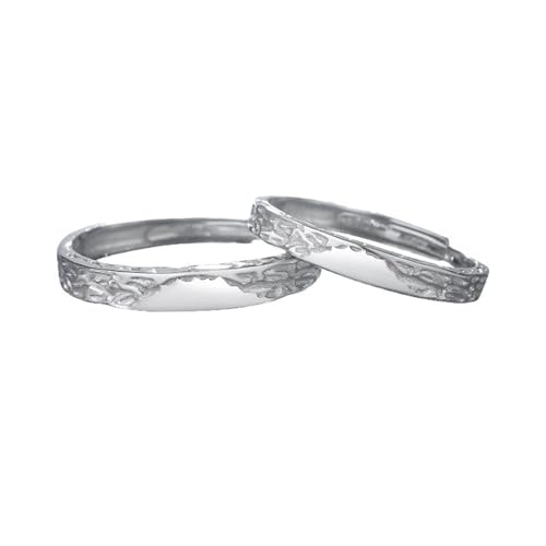 Bague fiançailles argent 925 réglable au style géométrique épuré