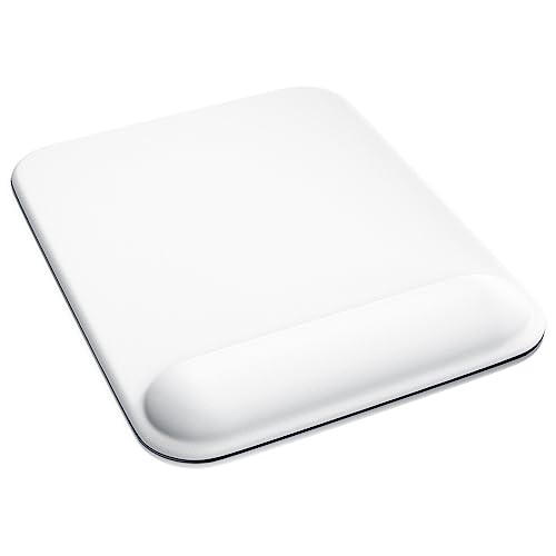 TITANWOLF - Alfombrilla de ratón con cojín de Gel - Apoyo reposamuñecas ergonómico de Memoria - Mousepad Grande 28 x 22,5 cm - Hidrófugo y Lavable - para Trabajo en Escritorio Oficina PC portátil