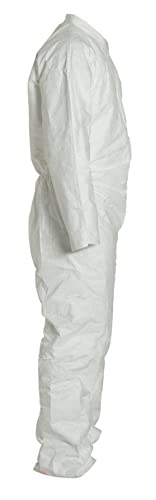 Dupont Ty120S Disposable Tyvek White Coverall Suit 1412, Size Small, Sold By The Each #TOP6