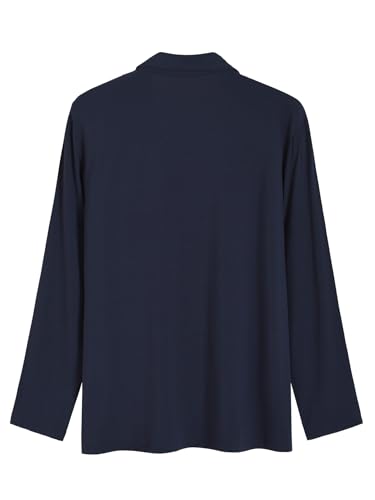 Latuza Men's Bamboo Viscose Button Down Pajama Top Long Sleeve Sleep Shirt2