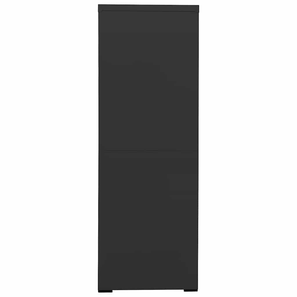 Szafa na akta, antracytowa, 90 x 46 x 134 cm, stal z 4 szufladami i zamkiem