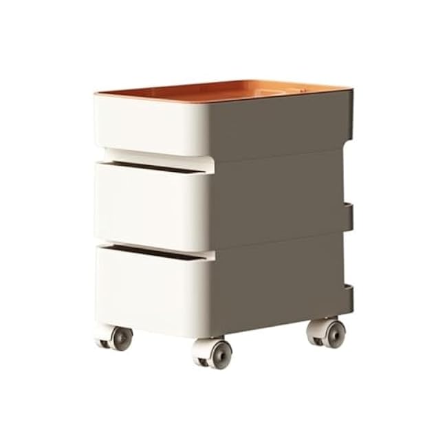 ?Mobile Storage Rack Rolling Cart with Drawers Storage Cart Mobile Storage Cabinet Organizer for Kitchen Bathroom Heavy Duty(50cm)-lJcklSVu