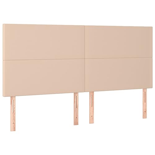 HETFTJN Tête de Lit 180 cm, Design Classique en Similicuir Couleur Cappuccino, Hauteur Réglable, Dossier de Lit Rembourré pour Sommier 180 cm, Installation Facile