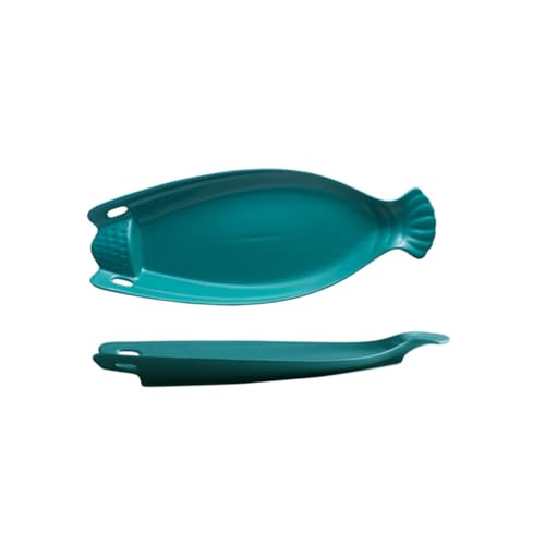 ABOOFAN 1 Pièce Assiette Céramique Forme de Poisson Plat de Stockage pour Collations Couleur Vert pour Dîners Maison Restaurant