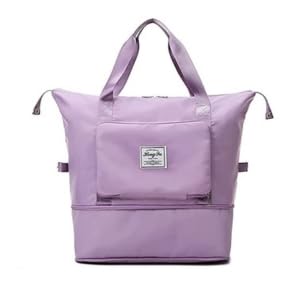 Foldable Travel Duffel Bag Lightweight Waterproof Carry-On Luggage Bag for Travel, Gym, & Weekends Large Capacity, Compact Design, & Durable Material Multipurpose Purple(1PCS)-image-45