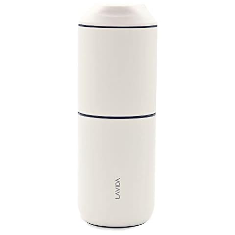 ATONCE All-in-One Portable Electric Coffee Maker, Adjustable 5 Levels Grind Settings, Automatic Coffee Maker with Ceramic Burr Grinder , USB Cable Cover