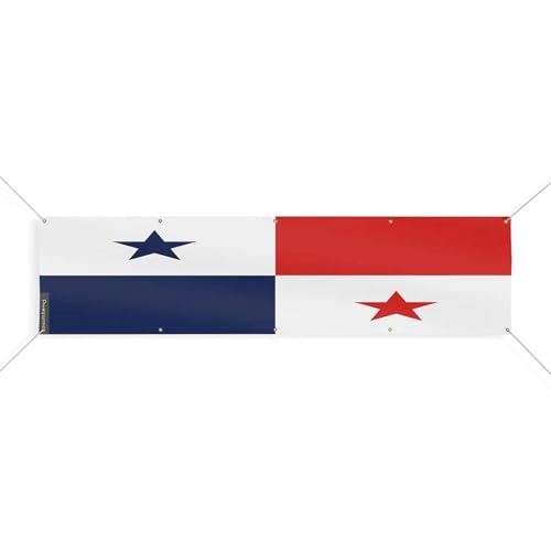 Drapeau Panama 140x560cm XL œillets pavillon extérieur mât
