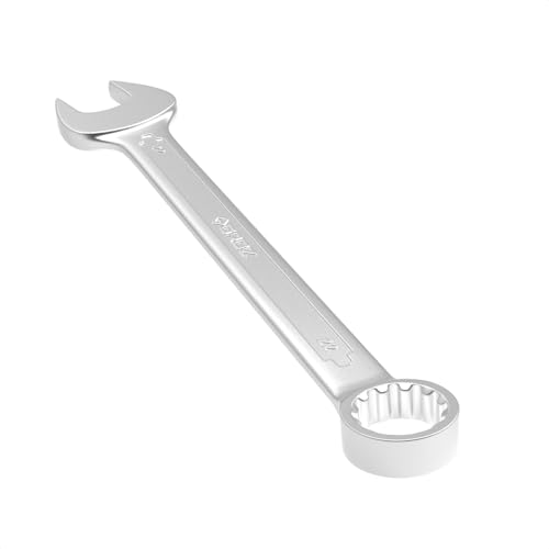 Image of Groz Combination Spanner 22 mm, Length 248 mm | DIN 3113 Standards | Chrome Vanadium, Matt Satin Chrome Combination Wrench Tool | CSP /DIN /22G