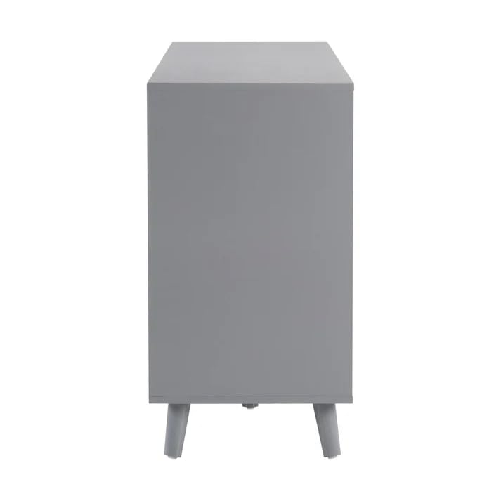 Image of Wooden Sideboard Cabinet for Living Room | Side Board Crockery Cabinet with 2 Doors & 3 Drawers Storage for Dining, Drawing and Home Office | HDMR Premium Wood & Iron, Light Grey