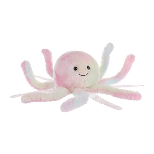 Apricot Lamb Quallen plüsch meerestiere Plüschtiere für Kinder, weiche niedliche Kuscheltier für Baby Mädchen und Jungen, Flauschige Quallen Mehrfarbig 26 cm