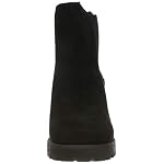 Damen Stiefeletten Chelsea Boots Wildleder-Optik Schuhe High Heel Booties Profilsohle 105430 Schwarz 39 Flandell – Bild 2