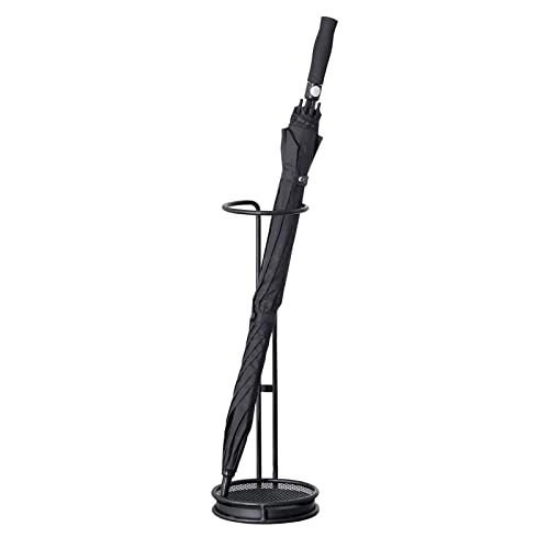 Porte-parapluie rond en métal noir style nordique minimaliste