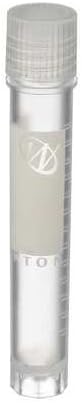 Wheaton W985870 Polypropylene Conical 4mL CryoElite Cryogenic Freestanding Vial, with Writing Patch and External Threaded Natural Cap (Case of 500)