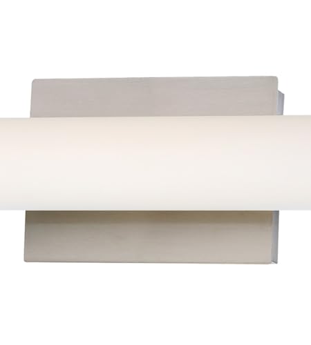 Image of GEORGE KOVACS P5044-084-L Tube LED Vanity Bath Light, 1-Light, 20 Total Watts, 4.75-in H x 20.5-in W, Brushed Nickel