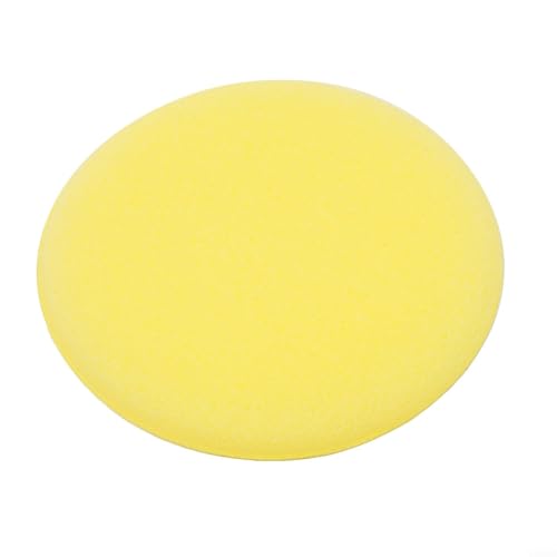 Éponge applicateur de cire de voiture, outil de polissage et de cirage en mousse jaune pour appliquer de la cire, du mastic ou du pansement de pneus, mousse souple réutilisable pour détails de voiture
