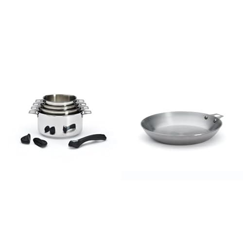 De Buyer 4 casseroles Twisty et poêle ø 28cm à poignée amovible induction
