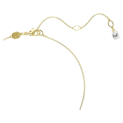 Swarovski Stilla Attract pendant, Round cut, White, Gold-tone plated4