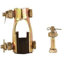 Image of Heavy Duty Steel & Rubber to Ceiling Hook clamp or shackle with 6mm Bolt, 1.8mm Hanger arm & 3 Nut with Earthing screw Locking Pins To Ceiling Hook Attachment Clamp