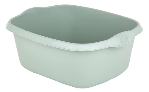 39CM Silver Sage High Grade Rectangular Rectangle Washing Up Bowl Basin 12L Litre Capacity Washing Basin Mixing Bowl Sink Tidy Organiser
