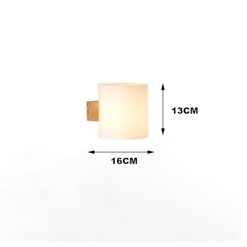 Apliques de pared de madera E27 blanco para iluminación de escaleras 6