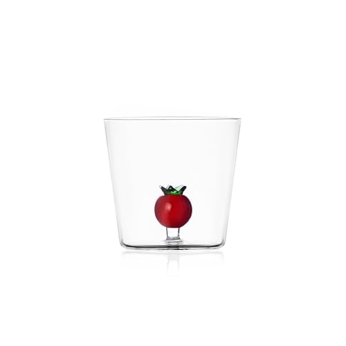 Ichendorf Milano - Tumbler de tomate, colección Vegetables, 35 cl, vidrio borosilicato, hecho a mano