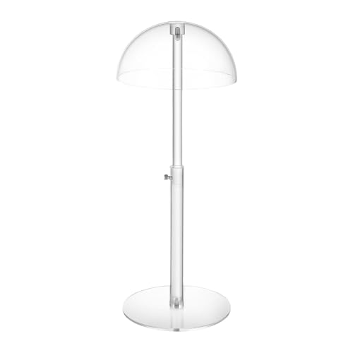 HDOYTXXM Soporte de acrílico ajustable en altura para sombreros pelucas, pelucas, venta al por menor, decoración del hogar, encimera, soporte acrílico ajustable
