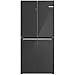 Bosch KMC85LEEA, Serie 4, French Door Kühlschrank, 189,5 x 85,5 cm, 324 L Kühlen + 223 L Gefrieren, NoFrost, Vita Fresh XXL Schublade für längere Frische, Ablagen aus Sicherheitsglas, Glasfront Grau