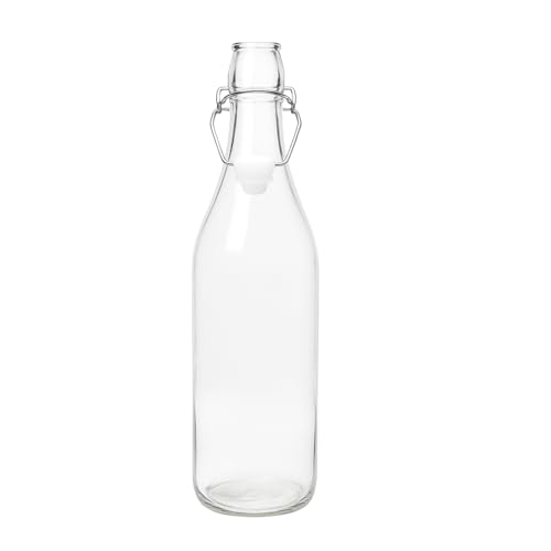 UNIQUE HOME LIVING 3PCS Glass Bottles with Swing Top, 1 Litre Airtight Preserve Bottle for Beverages, Home Brewing, Oil Vinegar Beer Wine Cider Soda Water, BPA-Free Leakproof Reusable Bottles - Image 5