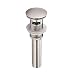 Yodel Pop-up Drain for Vessel Sink (Brushed Nickel with Overflow)