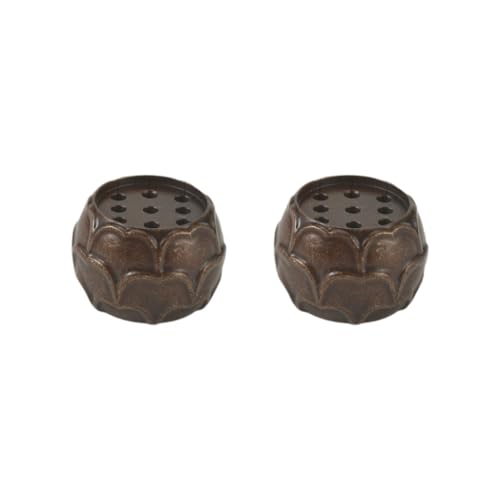 Juego de 2 soportes de incienso portátiles de latón para dormitorio, casa de té, chimenea, color marrón, 3 mm