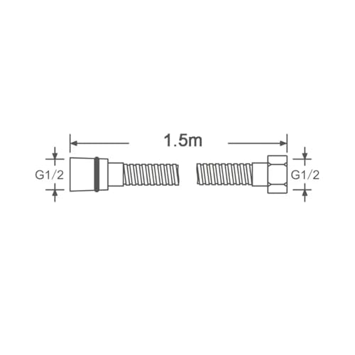 Manguera de ducha de acero inoxidable de 150 cm flexo universal baño 6