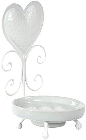 Vacchetti Giuseppe Soap Dish Metal Ceramic Heart White, Multicolour, Piccolo