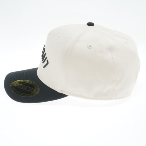 Image of Black Clover, Unisex, Upside Down Luck 1 Adjustable Hat, Creme /Black Hat /3D Embroidery, One Size