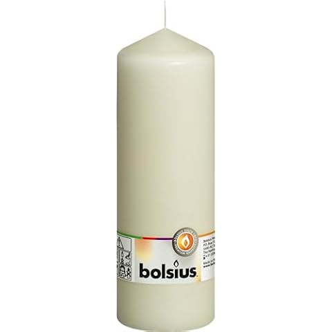 Bolsius Large Ivory Pillar Candle 200x68mm Cover