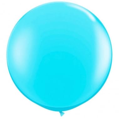 Image of AFTERLOON Biodegradable Balloons 3 pcs 36 Inch Orb Perfect Round Giant Extra Large Pastel Blue 36 Inch Macaron Color, Natural Rubber Latex Plastic-Free Alternative Durable Thickened Strong Float
