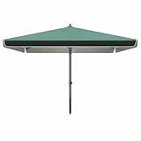 YHDMDQ Sonnenschirm 200x200cm Rechteckiger Balkonschirm Sonnenschutz, Höhenverstellbar Marktschirm Groß Tischschirm Für Garten Terrasse Gastro Pool Wasserdicht Ohne Sockel(Green,1.8x2.2m/6x7.2ft)