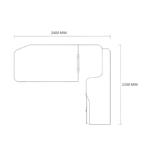 Image of Lakdi The Furniture Co Director and Executive L-Shaped Office Table with Drawer | Wire Manager | Modern Table for Office | Writing Table | Working Desk | CPU Storage (LDL-587)