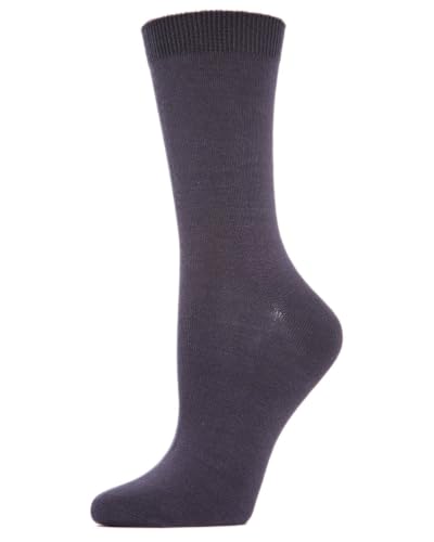 Image of MeMoi Women's Flat-Knit Rayan Blend Crew Socks