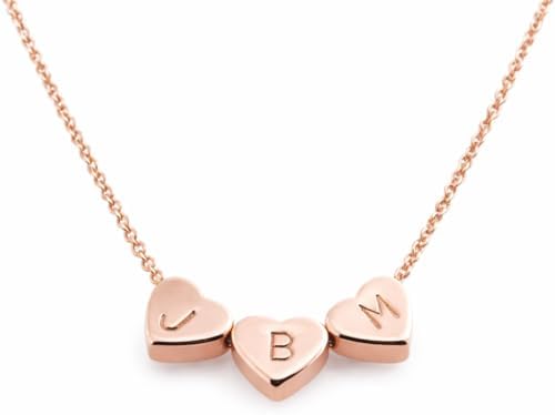 Petite Boutique Personalized Heart Initial Necklace Custom Hand S...