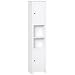 HOMCOM 67” Wood Free Standing Bathroom Linen Tower Storage Cabinet - White