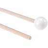 1 Pair Glockenspiel Mallets Hard Mallets Xylophone Mallets Hard Polymer Mallet Glockenspiel Sticks with Wood Handle for Energy Chime, Xylophone, Wood Block, and Bells