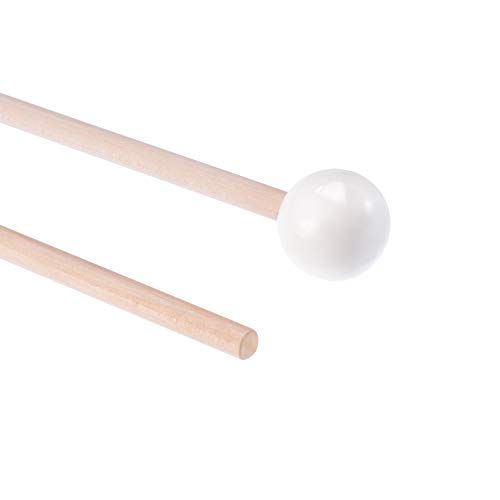 1 Pair Glockenspiel Mallets Hard Mallets Xylophone Mallets Hard Polymer Mallet Glockenspiel Sticks With Wood Handle For Energy Chime, Xylophone, Wood Block, And Bells #TOP2