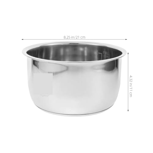 Olla interior de repuesto compatible con fondo grueso para arrocera multiusos 6