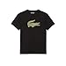Lacoste Men's Ultra Dry XXL Logo T-Shirt, Black/Khaki, X-Large