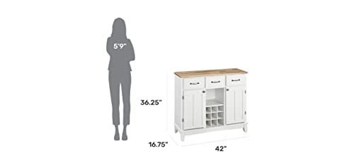 Hutch-Style Buffet- White/ Natural #TOP4