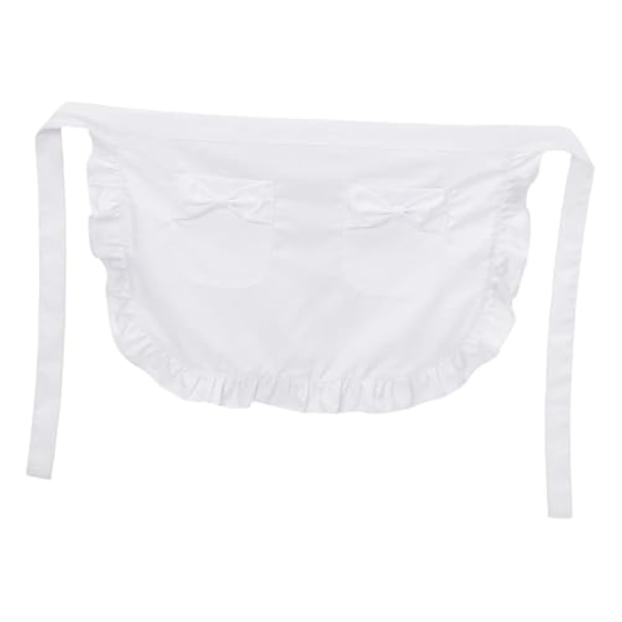 Women's Multiuse Cooking Waist Apron, White