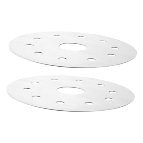 HIAKDOFT 2 Pezzi Piastra Diffusore Calore in Acciaio Adattatore Induzione per Pentole Compatibile con Stufati e Pentole in Terracotta Diffusore Termico per Piano Cottura Gas e Induzione