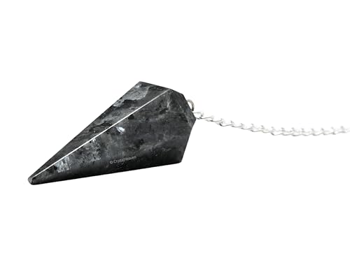 Image of Larvikite Pendulum Dowsing Tool - Natural Crystal Pendulum for Spiritual Guidance - Premium Dowser Pendulum for Accurate Divination and Energy Healing - Perfect for Energy Healing and Chakra Balancing - Handcrafted with Precision and Elegance