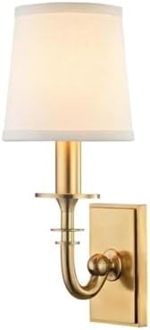 Miniatura 5 de Hudson Valley Lighting 8400-AGB Carroll - Aplique de pared de una luz - 5 pulgadas de ancho por 13 pulgadas de alto, color acabado latón envejecido